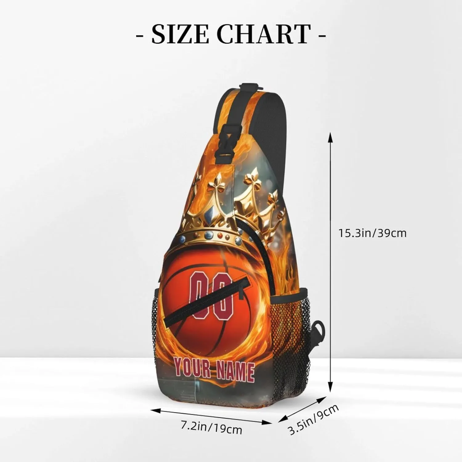 Generic Basketball Sling Bag Basketball Basketball Crossbody Bag Chest Bag Gym Cycling Travel Hiking Daypack For Men Women