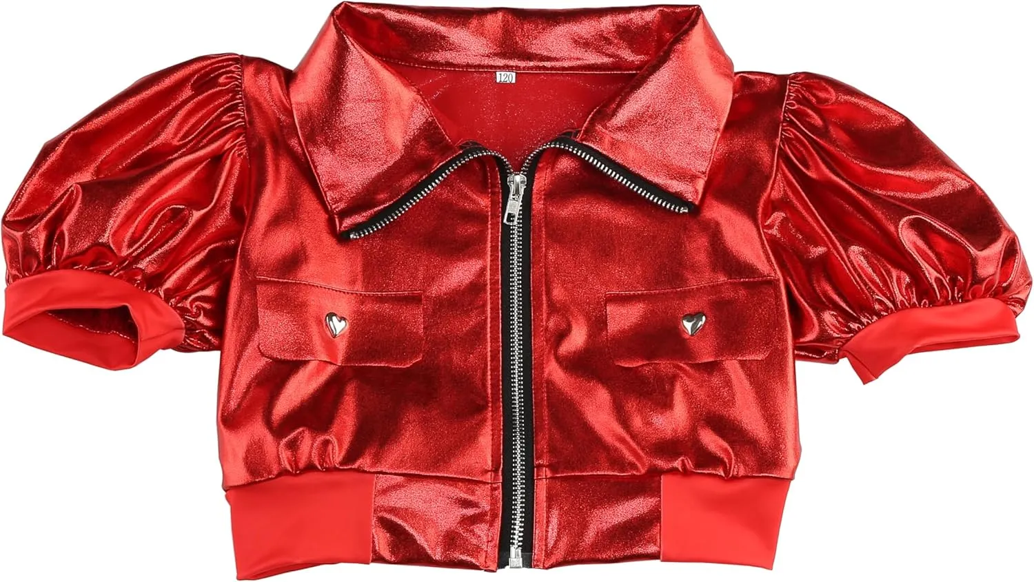Girl Rise of Red Costume Heart Jacket Shirt Flare Pants Wig Necklace Gloves Bag Halloween Cosplay 7PCS Set 3-12Y