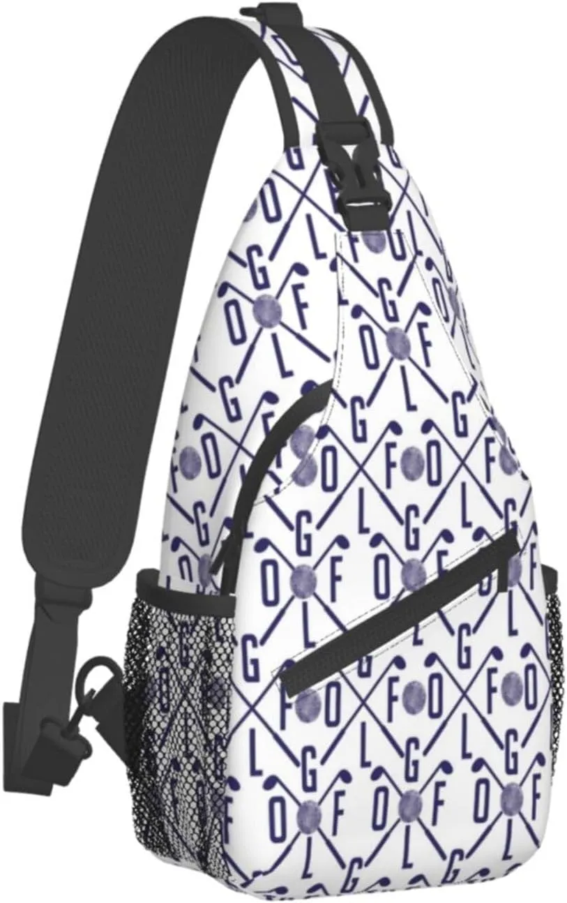 Golf Sling Backpack Chest Bag Crossbody Shoulder Bag Gym Cycling Travel Hiking Daypack For Men Women