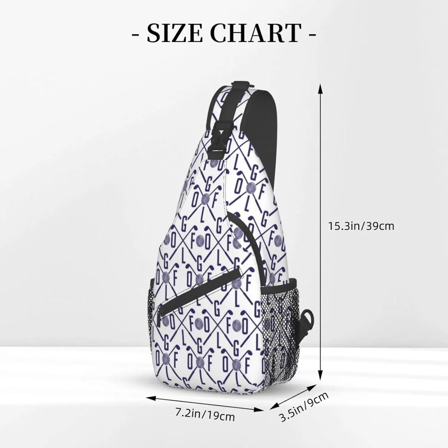 Golf Sling Backpack Chest Bag Crossbody Shoulder Bag Gym Cycling Travel Hiking Daypack For Men Women