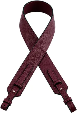Grain Leather Purse Strap Adjustable Crossbody Replacement Straps for Handbags Monk Head Screws Detachable Gold Clasps Short Burgundy Red