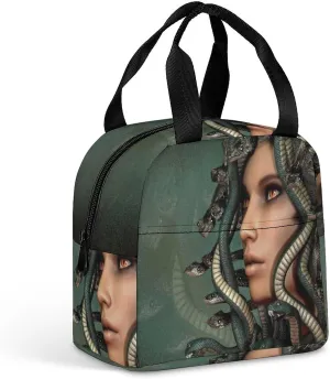 Greek Mythology Medusa Lunch Tote Bag Reusable Lunch Box Meal Bag Food Handbags for Work Picnic Travel