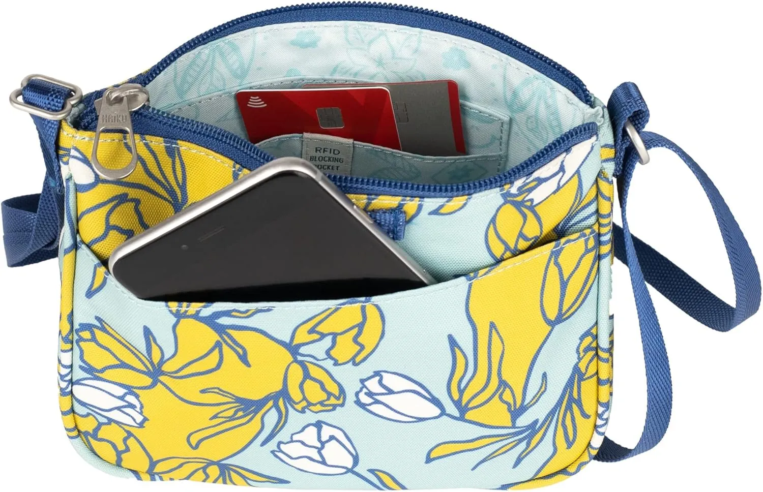 HAIKU Lark RFID Blocking Zippered Crossbody Travel Bag