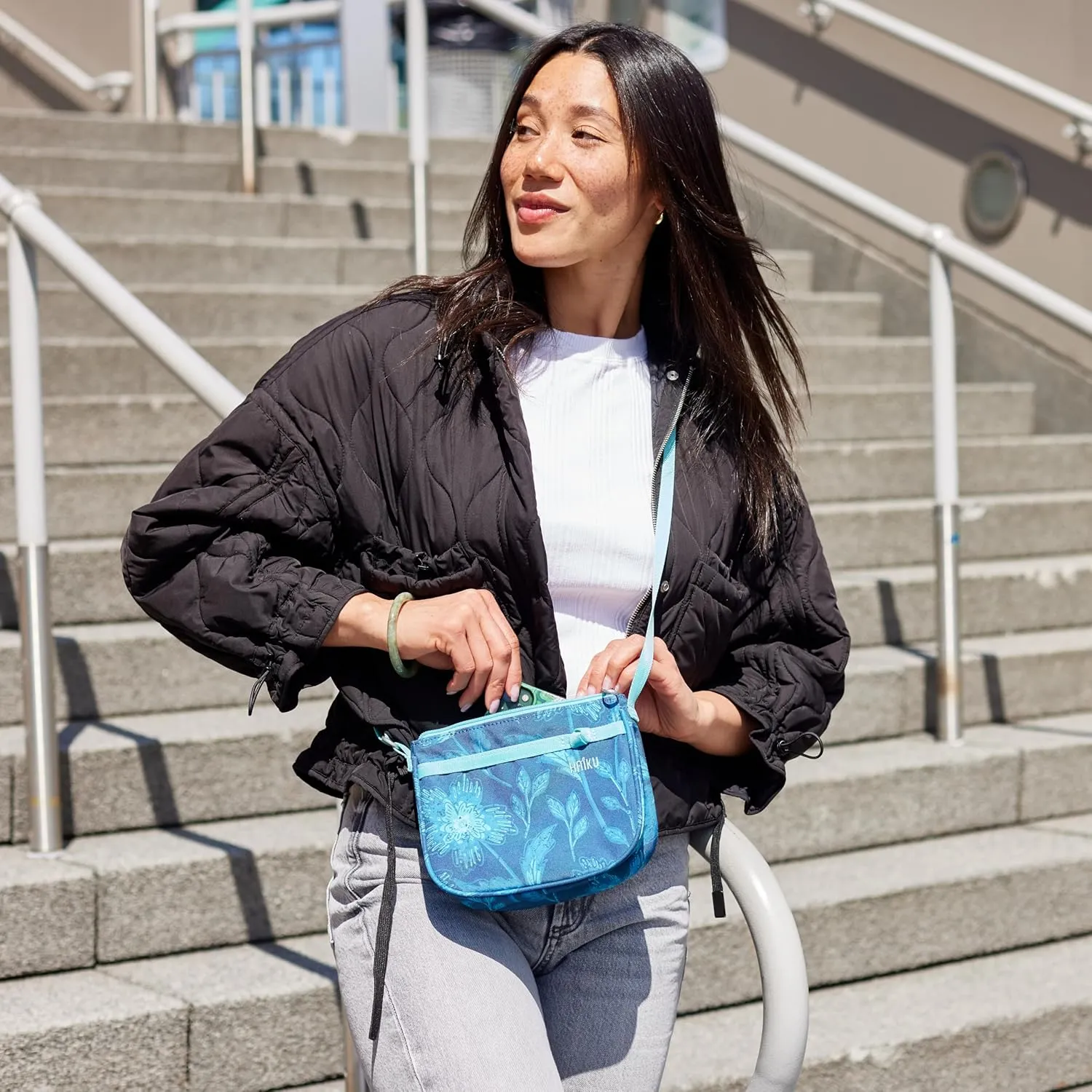 HAIKU Lark RFID Blocking Zippered Crossbody Travel Bag