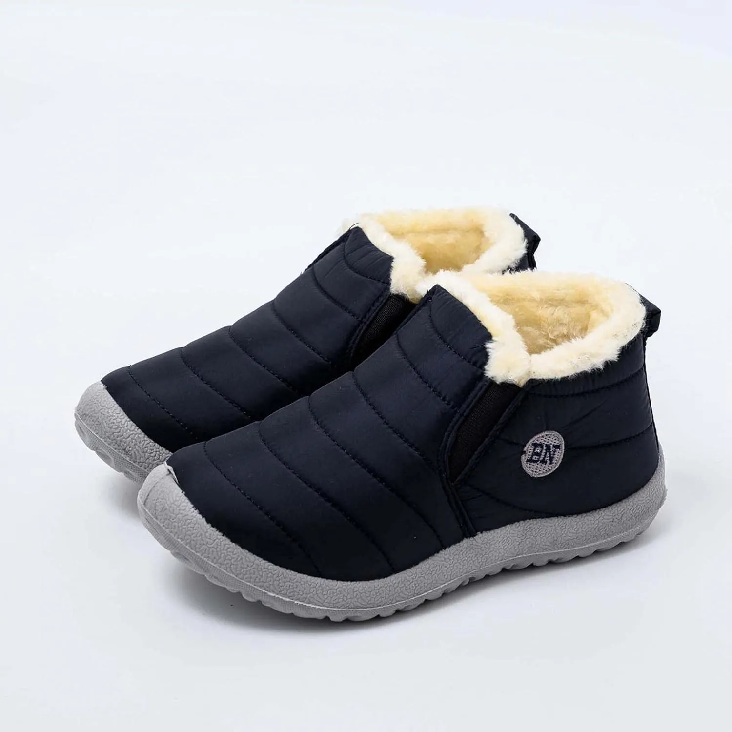Hbeylia Winter Snow Boots With Fleece Lining For Women Lightweight Waterproof Faux Plush Fur Lined Non Slip Ankle Booties Soft Cozy Warm Ski Skiing Hiking Camping Short Boots For Ladies Cold Weather
