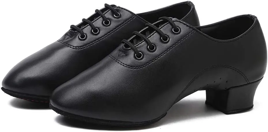 Hbeylia Womens Professional Latin Salsa Ballroom Modern Character Dance Shoes Fashion Leather Lace Up Tap Shoes Ladies Party Wedding Pump Shoes For Bride