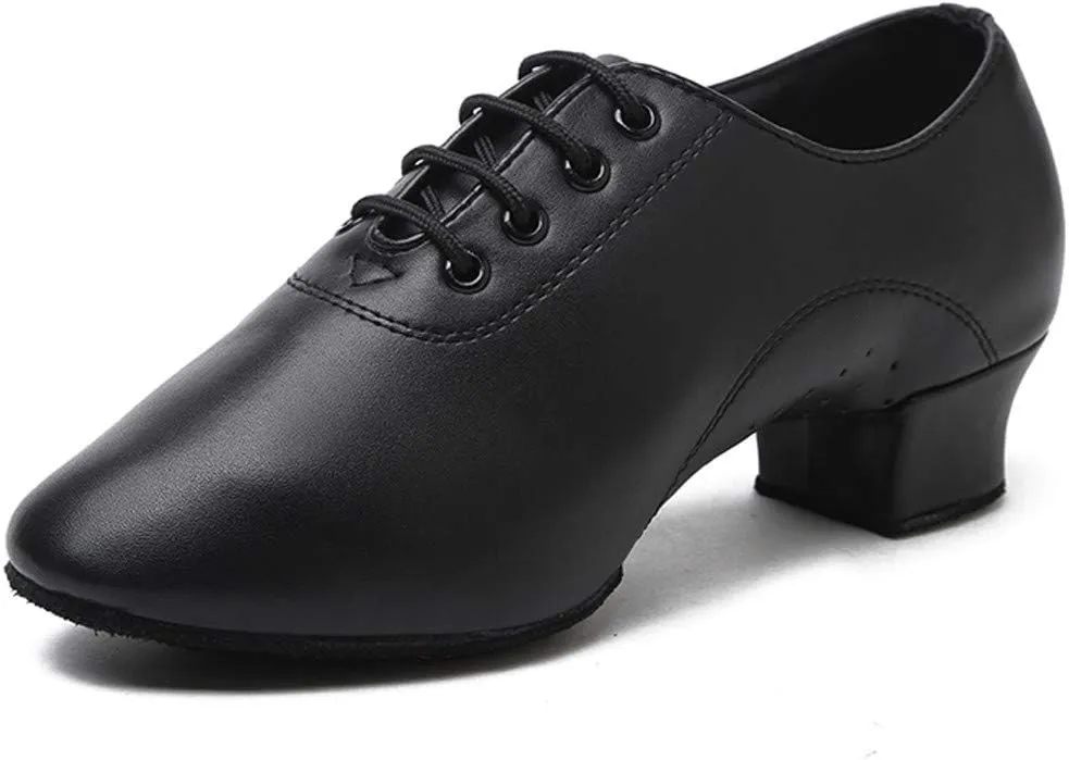 Hbeylia Womens Professional Latin Salsa Ballroom Modern Character Dance Shoes Fashion Leather Lace Up Tap Shoes Ladies Party Wedding Pump Shoes For Bride