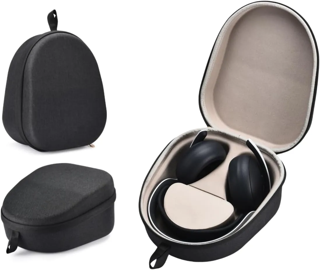Headphone Case Compatible with PlayStation Pulse Elite for PlayStation 5 Headset Bluetooth Over-Ear Headphones,Hard Shell Travel Carrying Bag with Cable Storage (Black)