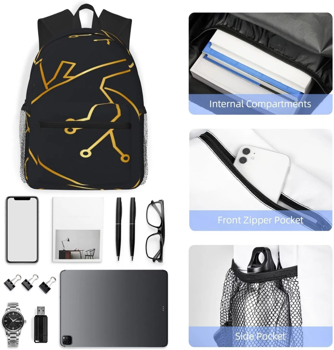 Heart Cardiac Backpack, Travel Laptop Backpack Computer Bag Rucksack for Men Women Business Work Fits 15.6 Inch Notebook