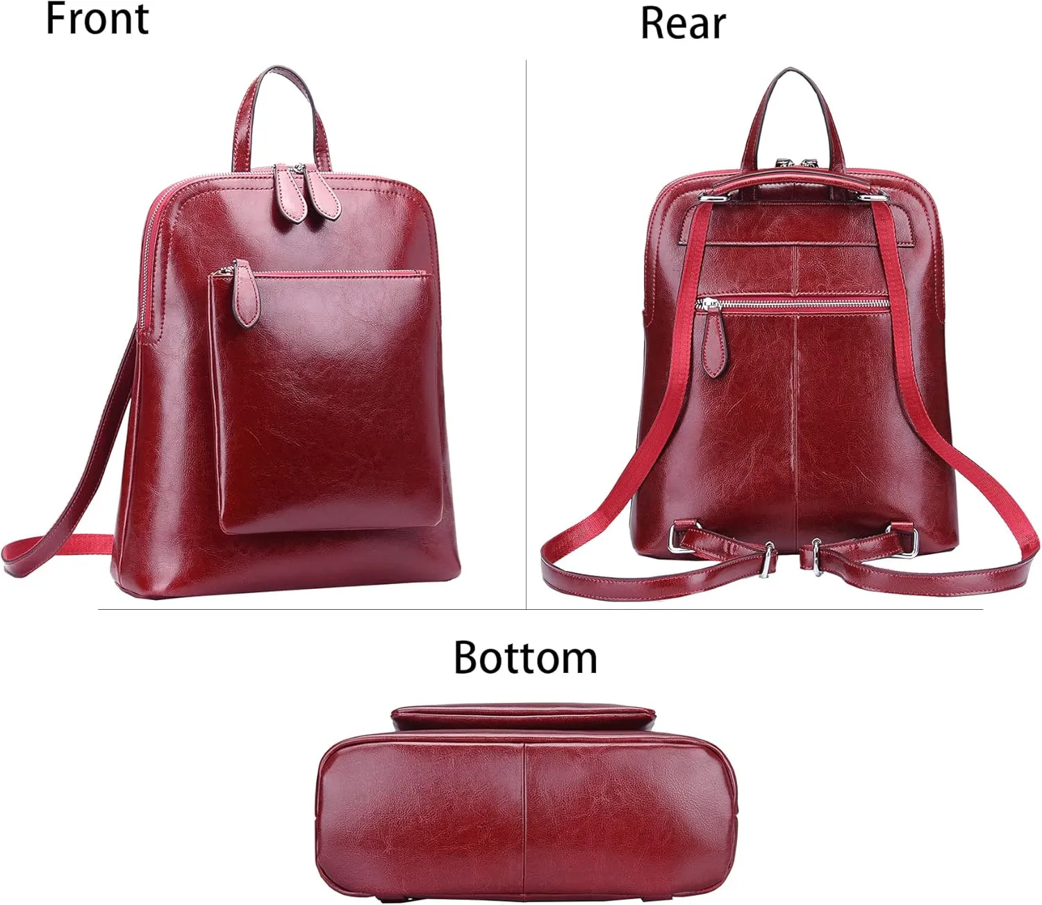 HESHE Backpack for Women Leather Backpack Purse Convertible Designer Bag Back Pack for Work Everything Bag