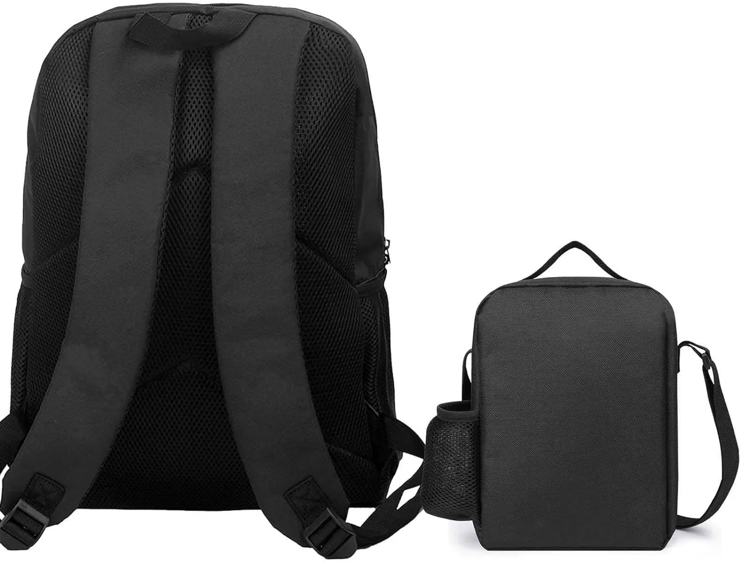 Hibiscus Hawaiian Floral Shoulder Backpack Diagonal Lunch Bag Pencil Case Set