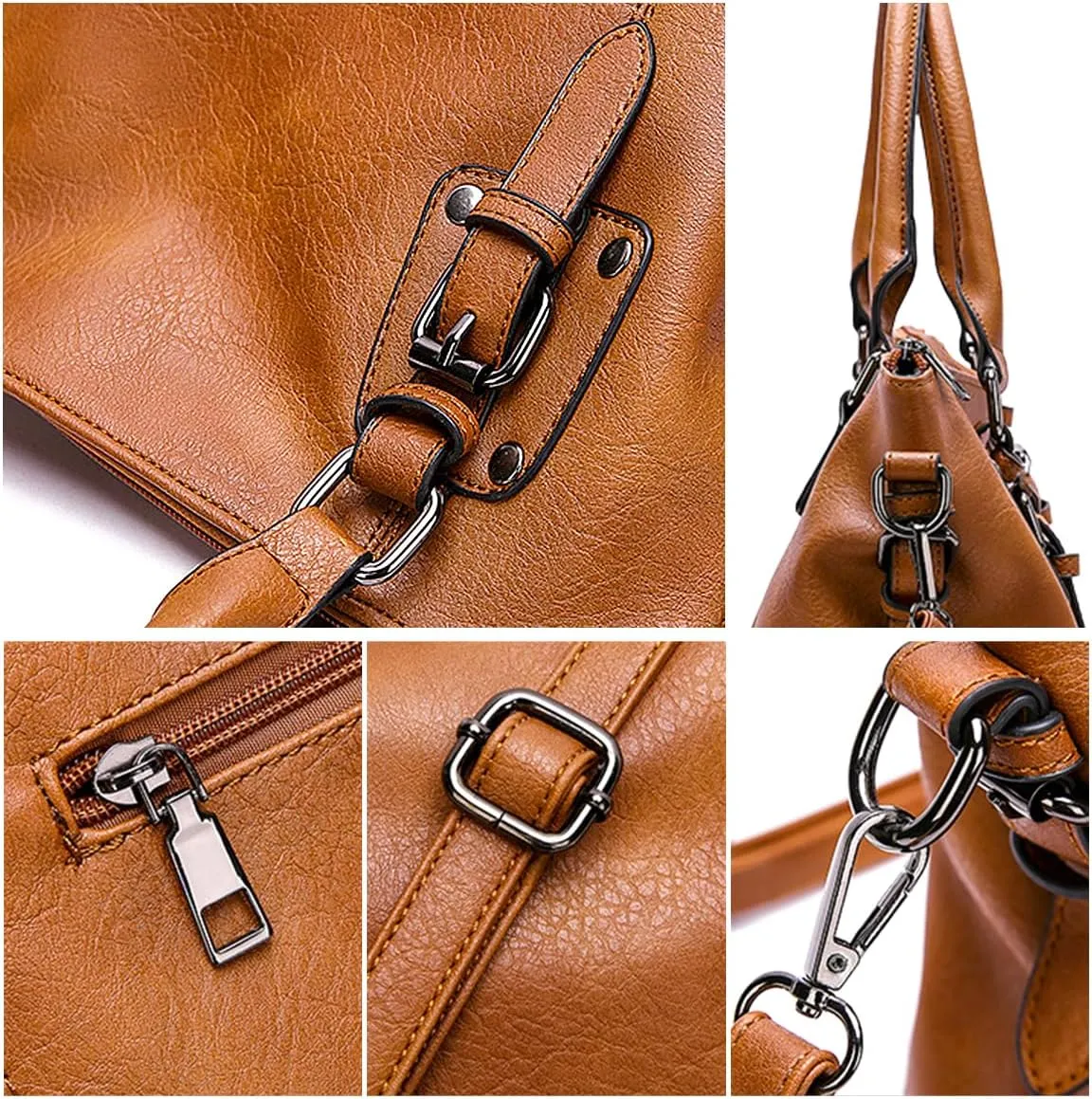 Hobo Tote Bag for Women Large Vegan Leather Purse with Adjustable Shoulder Strap