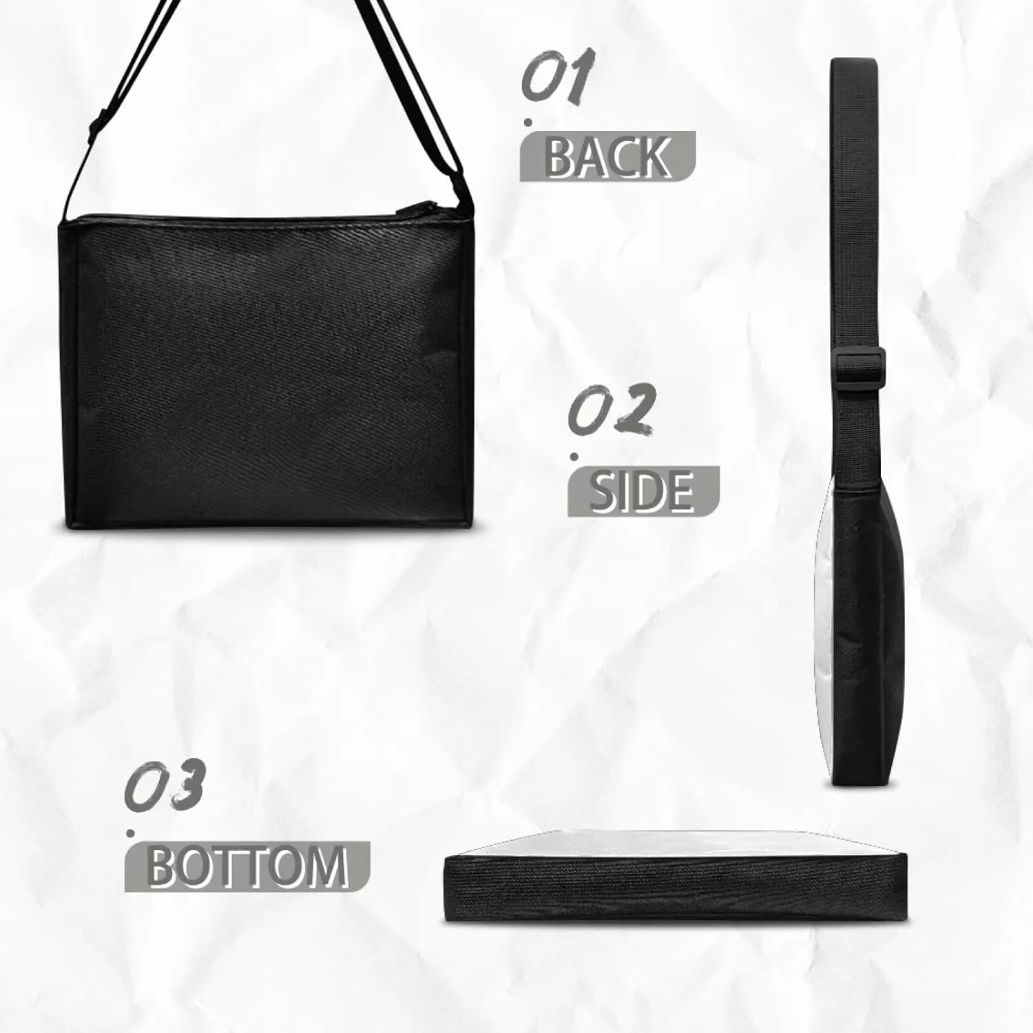 HUGS IDEA Crossbody Purse for Women Small Crossbody Bags Polyester Messenger Bag with Adjustable Shoulder Strap