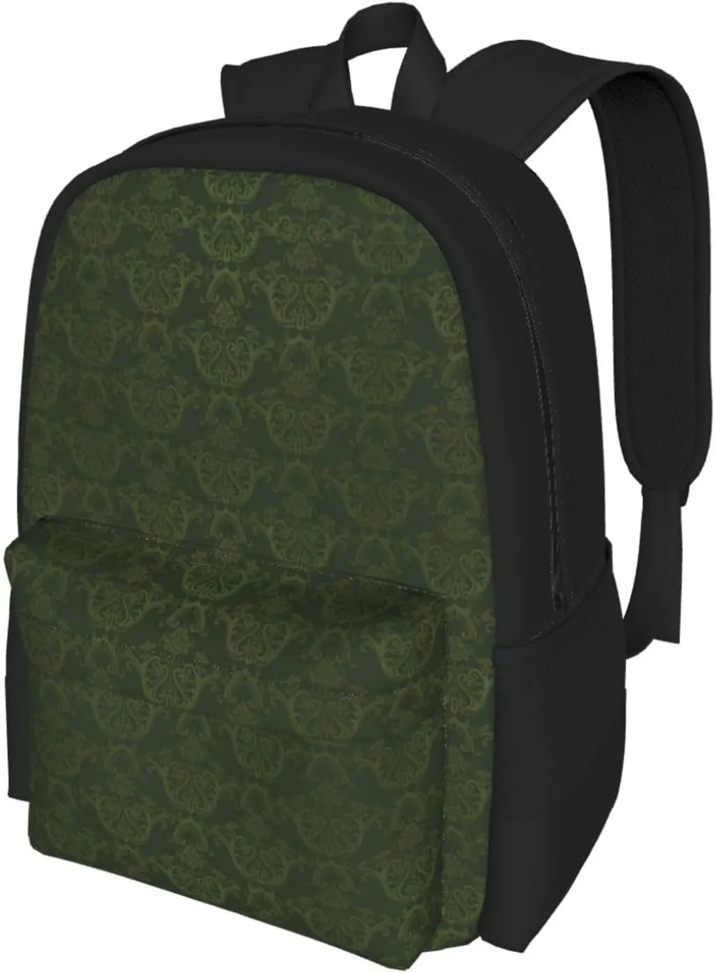 Hunter Green Floral Petals Pattern Print Storage Bag, Shoulder Bag, Leisure Bag, Large Capacity Leisure Travel Shoulder Bag