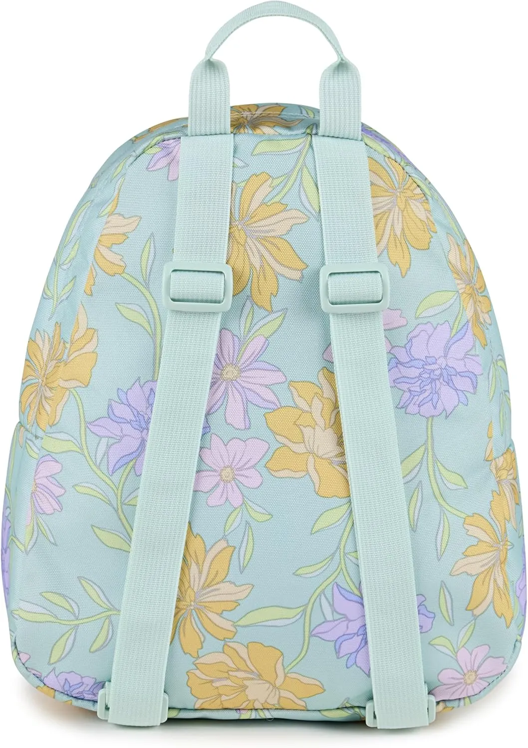 JanSport Half Pint Mini Backpack, 10.2 L - Durable Mini Bag Purse with Adjustable Shoulder Straps, Single Main Compartment, Zippered Stash Pocket, Faded Floral Fresh Mint