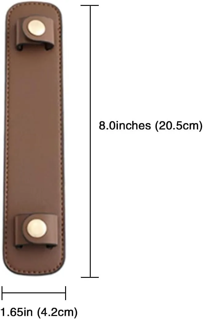 Jiesinlov Microfiber Leather Shoulder Strap Pads Replacement Cushion Strap Covers for Tote Bags Detachable (Dark Brown)