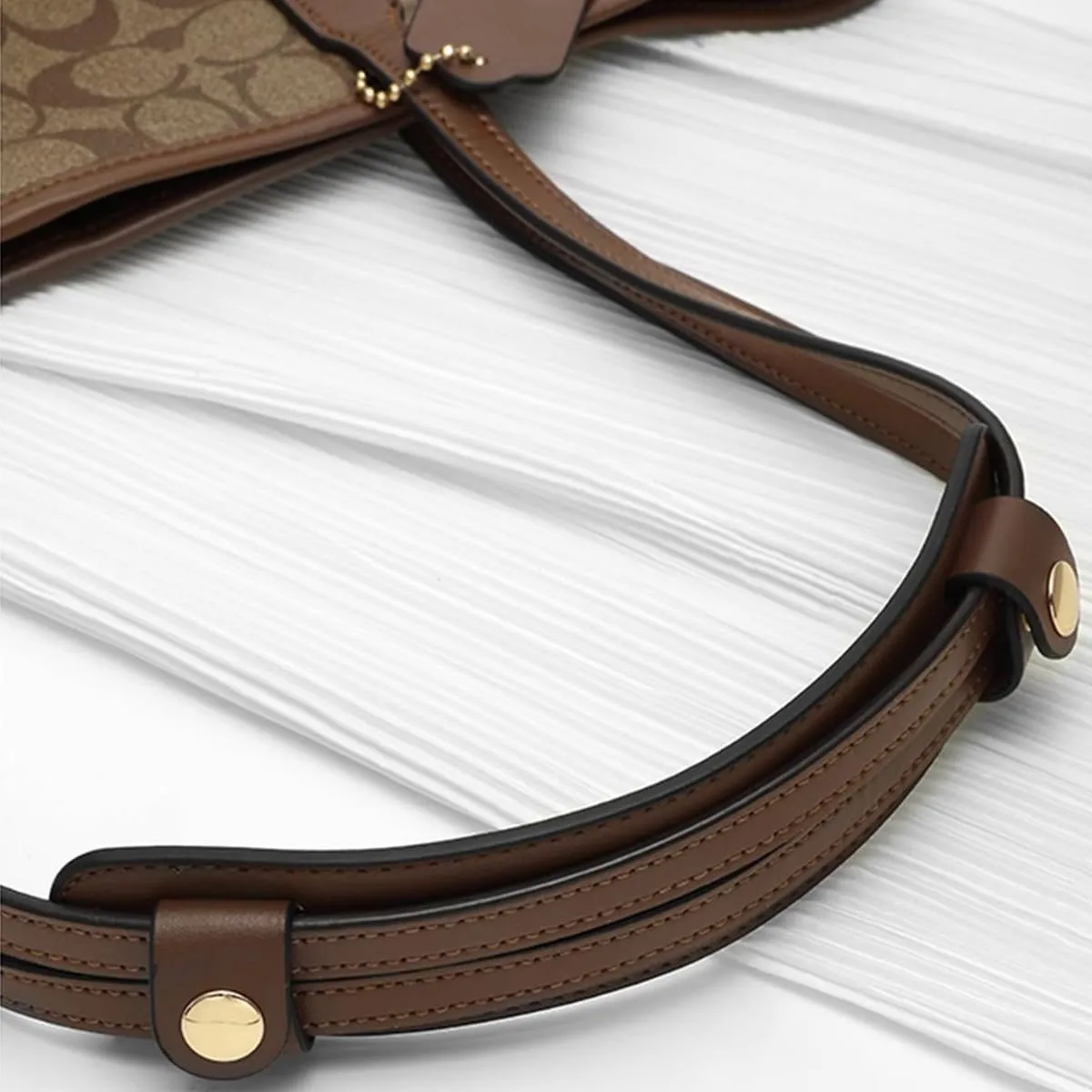 Jiesinlov Microfiber Leather Shoulder Strap Pads Replacement Cushion Strap Covers for Tote Bags Detachable (Dark Brown)