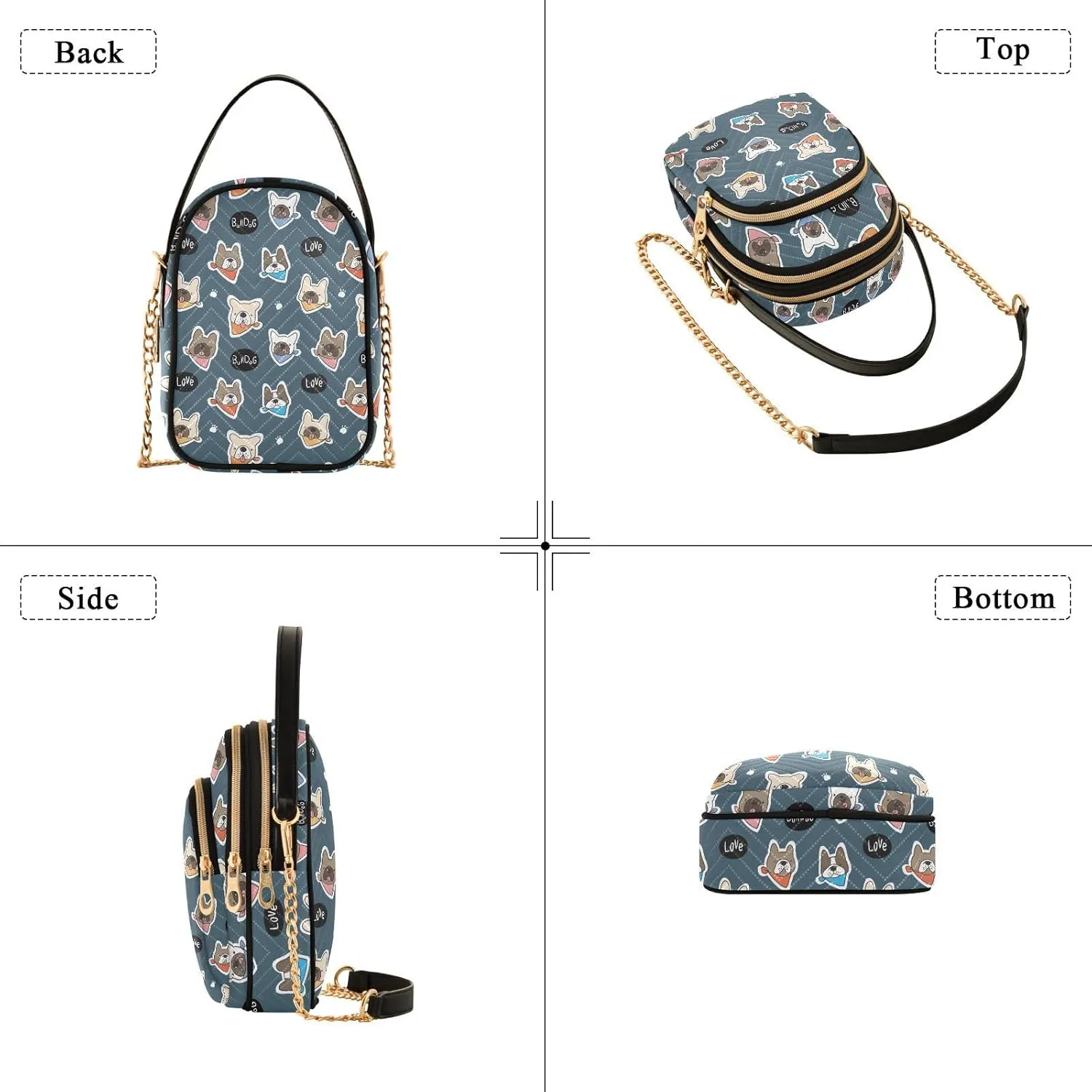JIPONI Crossbody Bag for Women, Small Cell Phone Bag Shoulder Handbags Purse with Leather Strap