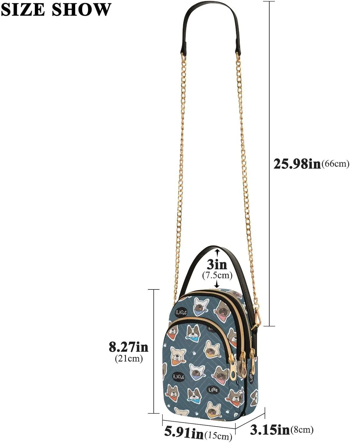 JIPONI Crossbody Bag for Women, Small Cell Phone Bag Shoulder Handbags Purse with Leather Strap