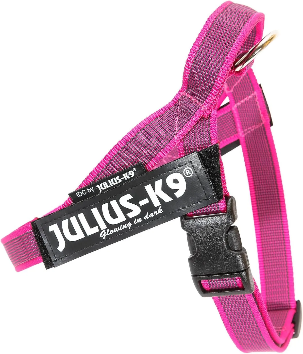 Julius-K9, 16IDC-MM-PN-15, IDC Color & Gray Belt Harness for Dogs, Size: Mini-Mini, Pink-Gray