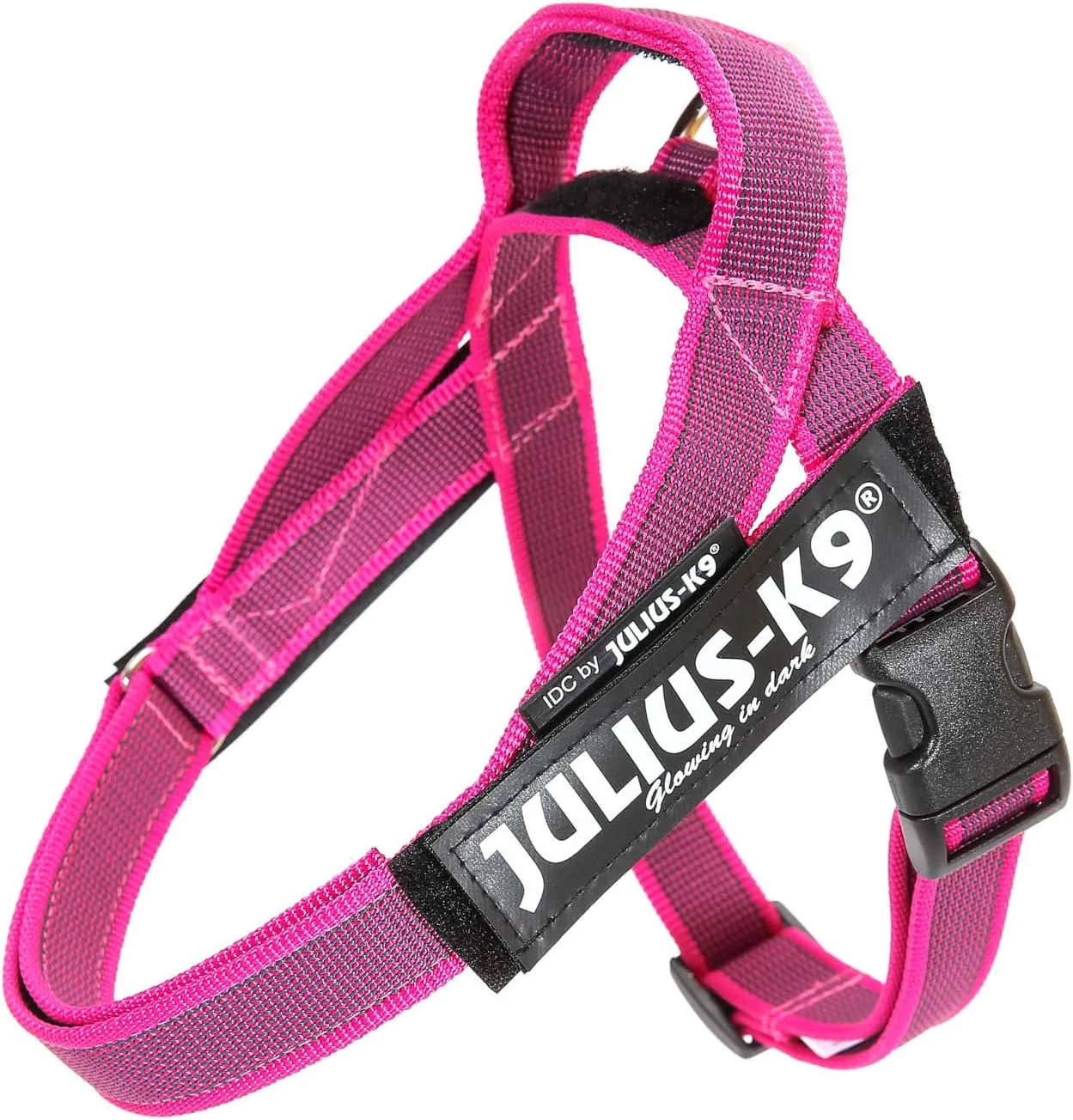Julius-K9, 16IDC-MM-PN-15, IDC Color & Gray Belt Harness for Dogs, Size: Mini-Mini, Pink-Gray