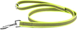 Julius-K9 Color & Gray Super-Grip Leash with Handle and O-Ring, 20 mm x 1.2 m, Neon-Gray, 110 g