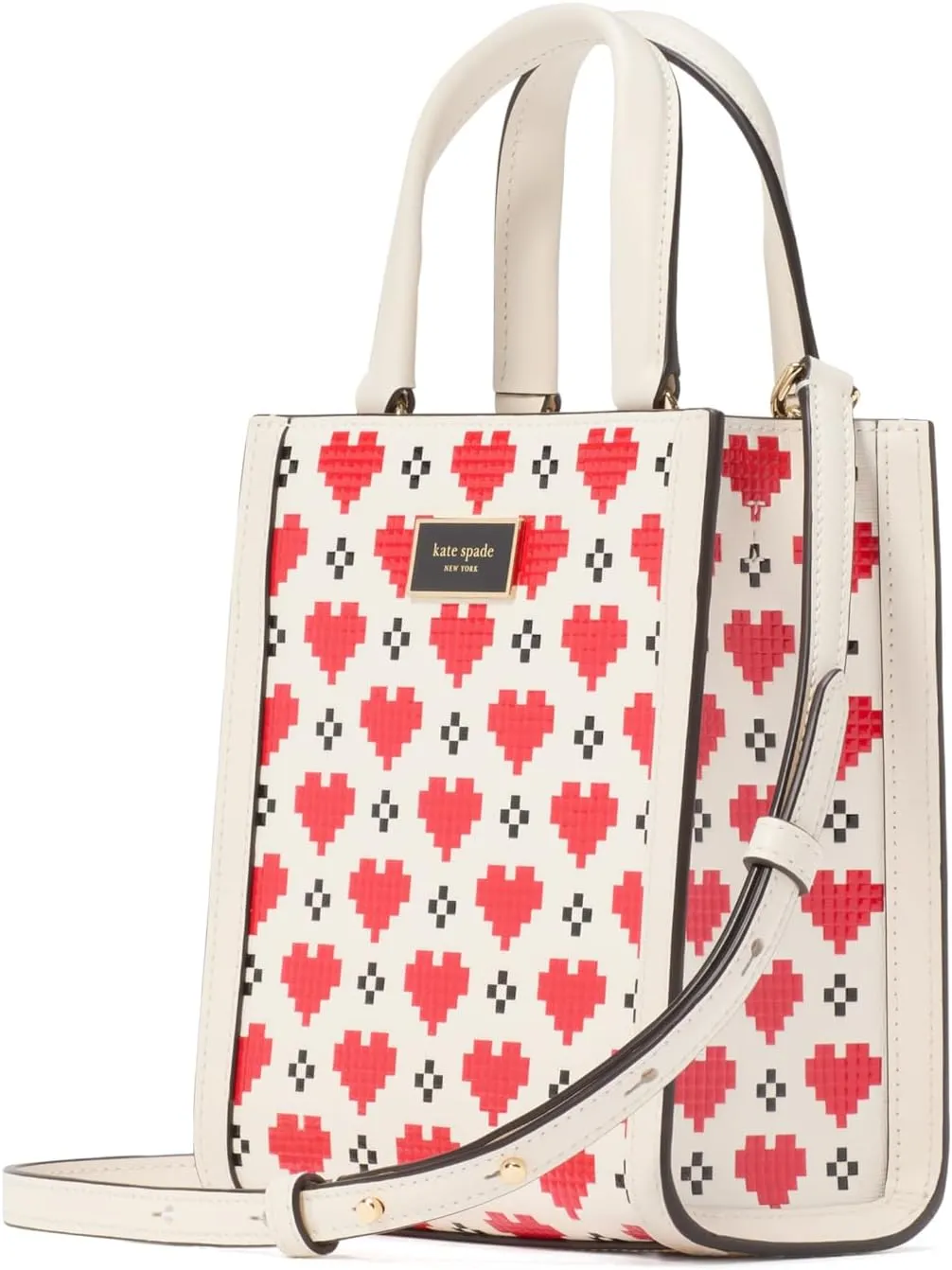 kate spade new york Key to My Heart Embossed Patent Leather Manhattan Mini Tote