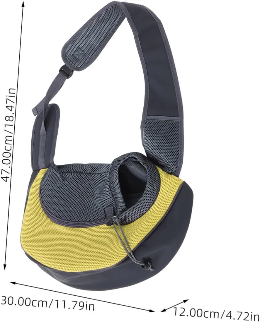 KESYOO Pet Backpack Cat Sling Carrier Chest Small Dog Sling Puppy Carrier Net Yellow