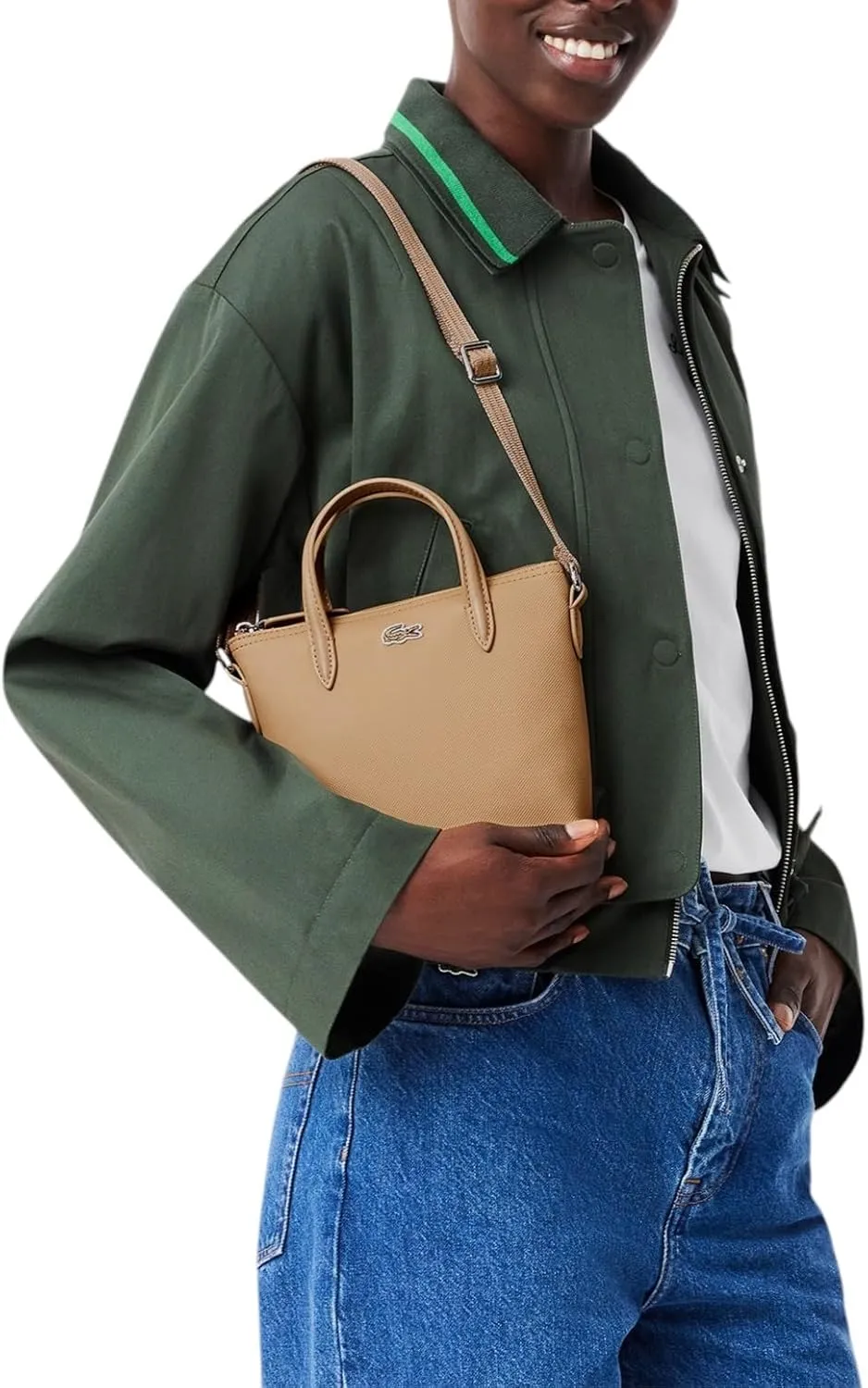 Lacoste Women's L.12.12 Concept Petit Zipper Crossbody Bag