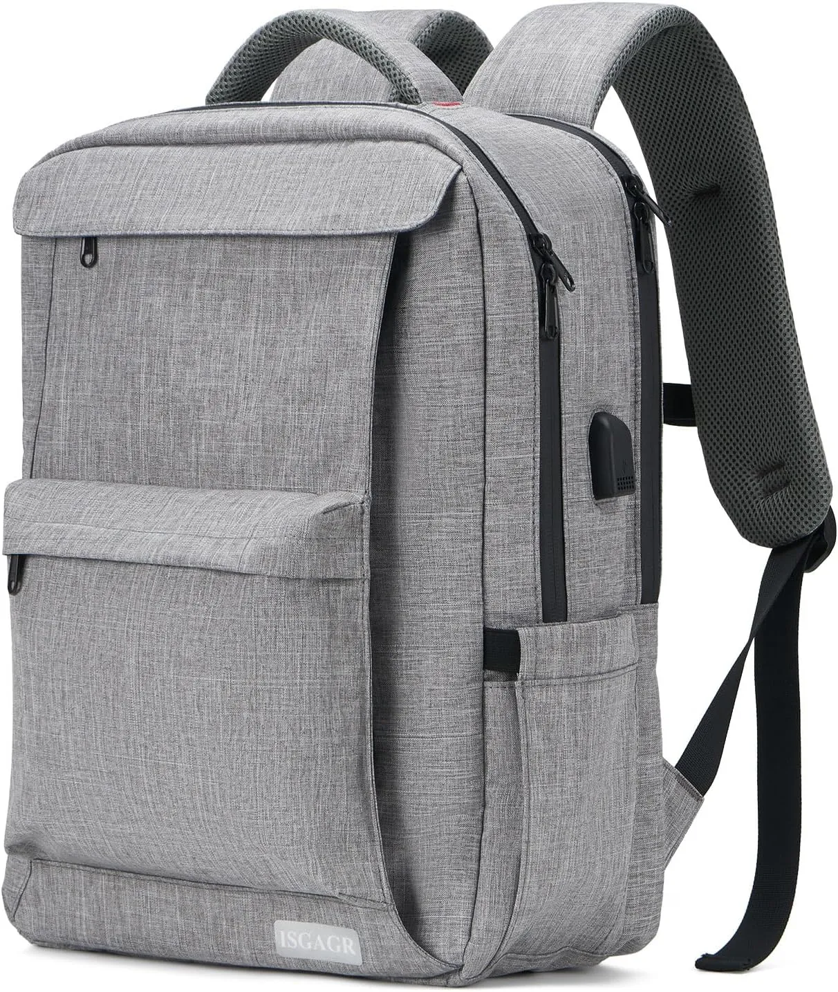 Laptop Backpack for Women Men,Work Commuter Travel Business Backpack with Laptop Compartment,College Computer Casual Daypack, Book Bags,17 Inch Gray