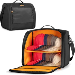 Large Hat Bag for Baseball Caps, Cap Organizer carrier for 20-24 Caps, Portable Hat Storage Case Holder for Traveling, Home Storage (Patent Design)