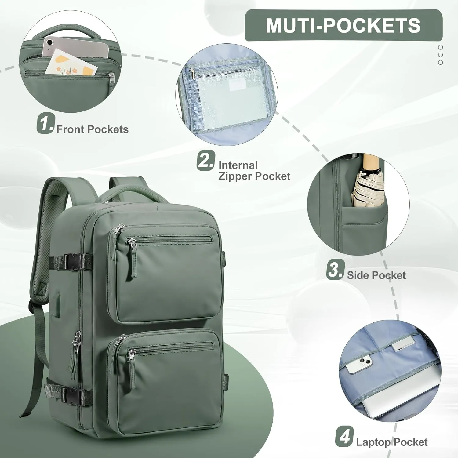 Large Travel Backpack for Men Women, Mochila de Viaje Carry on Backpack Flight Approved Luggage, Personal Item Travel Backpacks Tiktok Backpacks Waterproof Morral de Viage