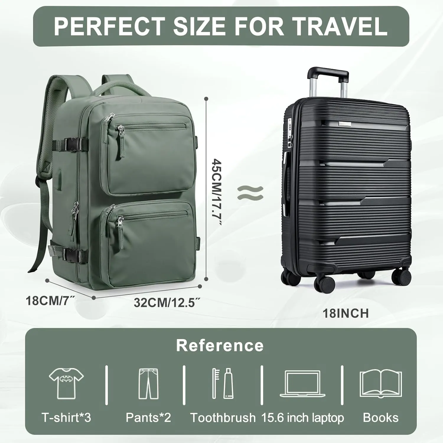 Large Travel Backpack for Men Women, Mochila de Viaje Carry on Backpack Flight Approved Luggage, Personal Item Travel Backpacks Tiktok Backpacks Waterproof Morral de Viage