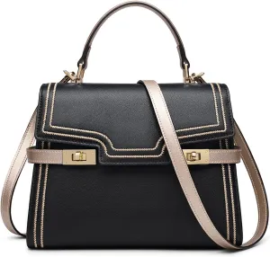 Leather Crossbody Handbags for Women, Ladies Top Handle Bags with Adjustable Shoulder Strap