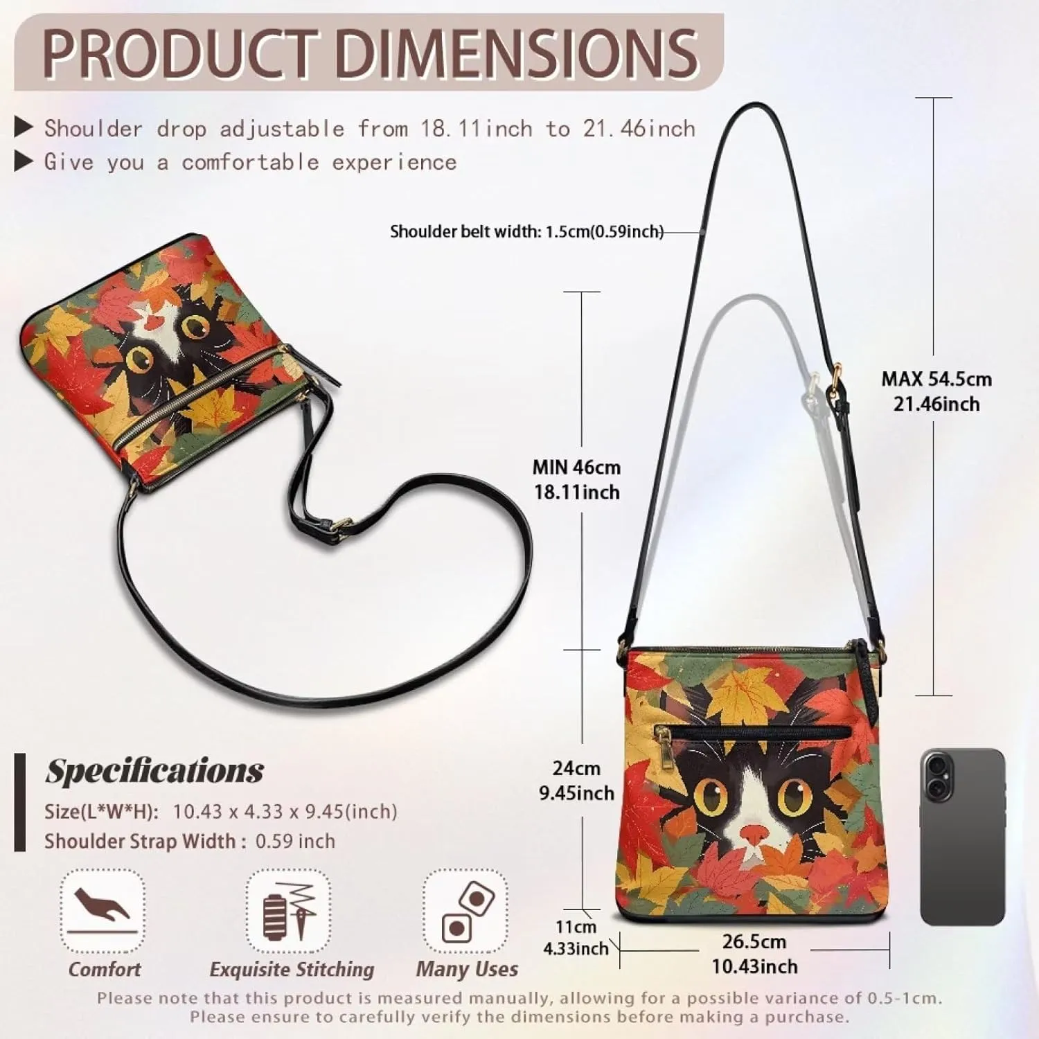 Leather Purses for Women, Leather Hobo Bags for Women Travel Sling Purse Triple Zippered Pockets Shoulder Bag