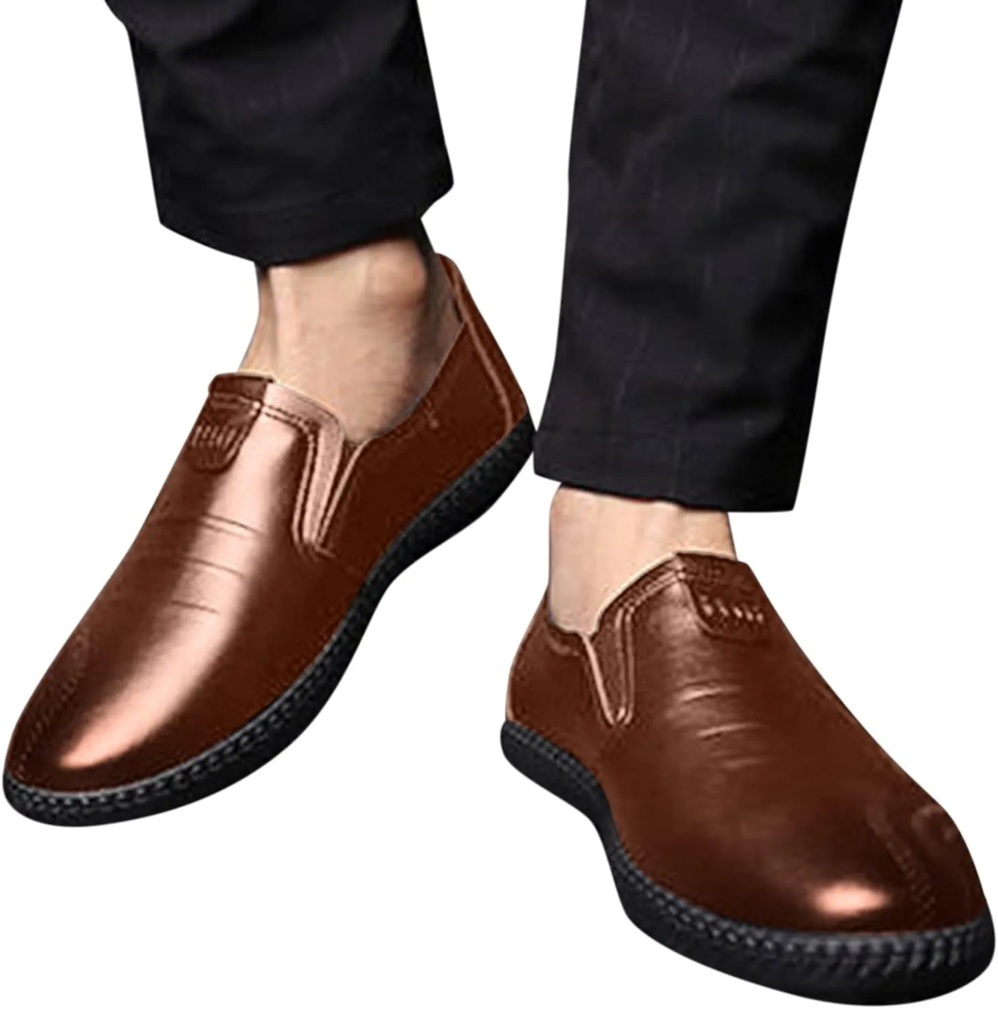 Leather Shoes for Men Comfort Soft Fashion Dress Sneakers Loafers Mens Oxfords Walking Dress Sneakers Shoe