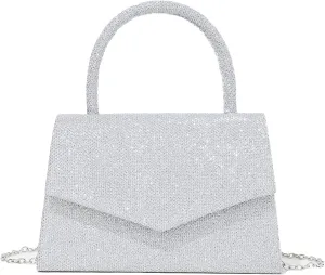Leather Women's Evening Bag Glitter Clutches Party Clutch Bridal Purses Cocktail Prom Handbags with Patent