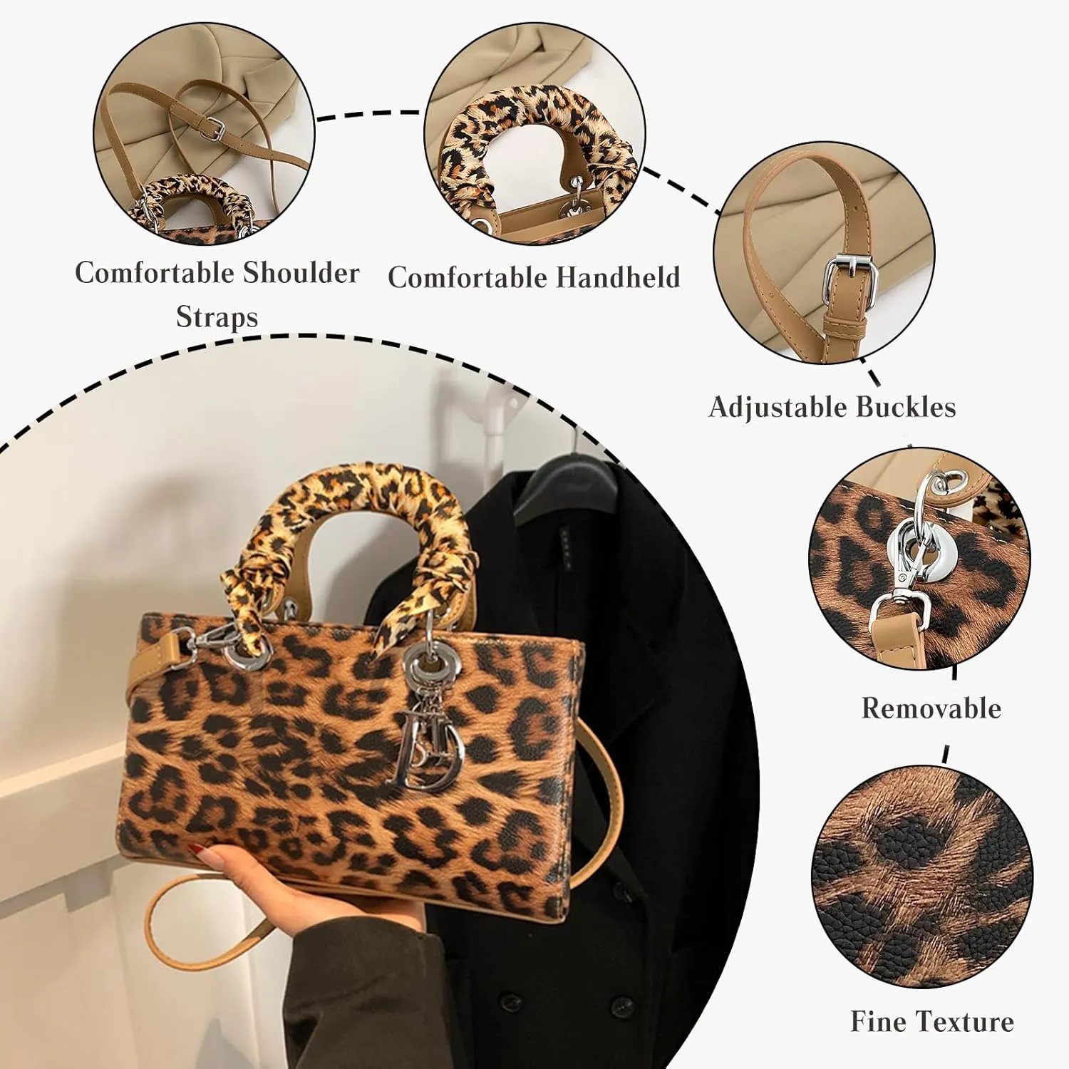 Leopard Print Handbag - Women's PU Leather Crossbody Bag, Waterproof, Fashion Messenger & Satchel Bag