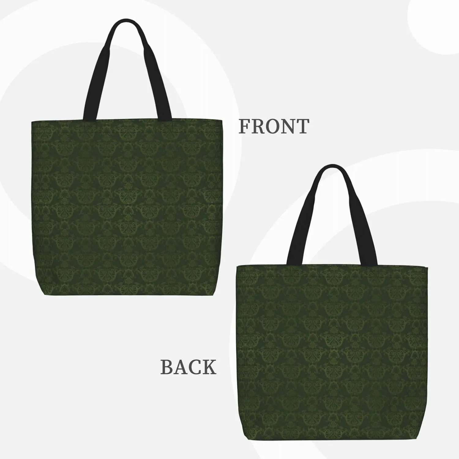 Library Bookshelf Book Print Tote Bag Shoulde Bag Handbag Grocery Bags Reusable For Office Shopping Travel Casual