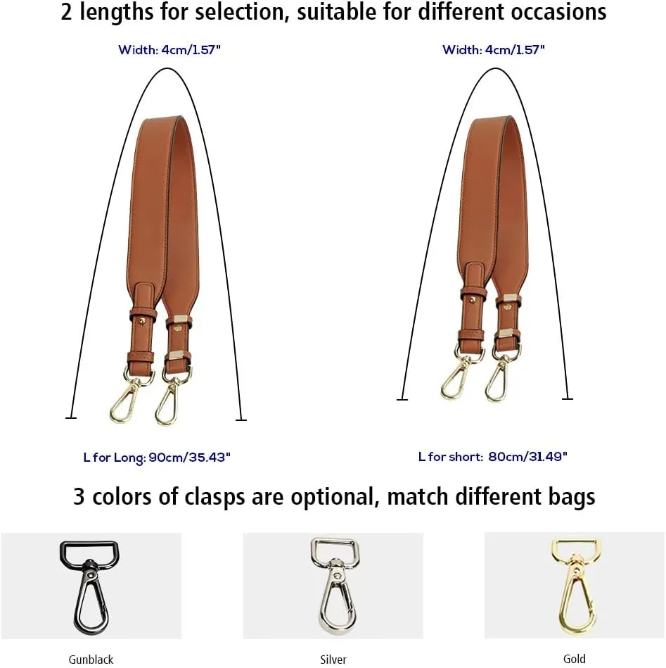 Light Pink Crossbody Purse Straps with Adjustable Gold Clasps - Replacement for Handbags