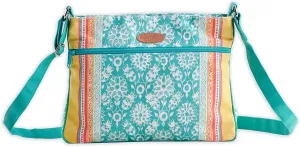 Maison d' Hermine Cross Body Bag Cotton Adjustable Shoulder Strap Hand Bag Tote purse with Zippered & Slip Pockets