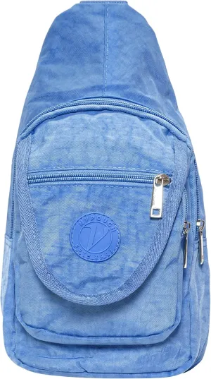 Malibu Washed Nylon Day Pack, Crossbody Bag, Travel Pack, Blue