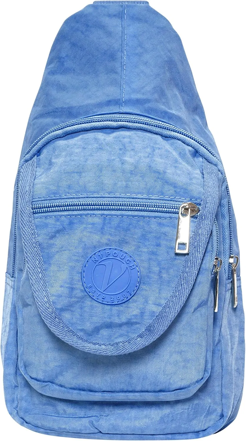 Malibu Washed Nylon Day Pack, Crossbody Bag, Travel Pack, Blue