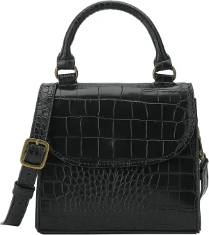Mini Top Handle Bag for Women Faux Leather Small Crossbody Purse Girls Tote Handbags