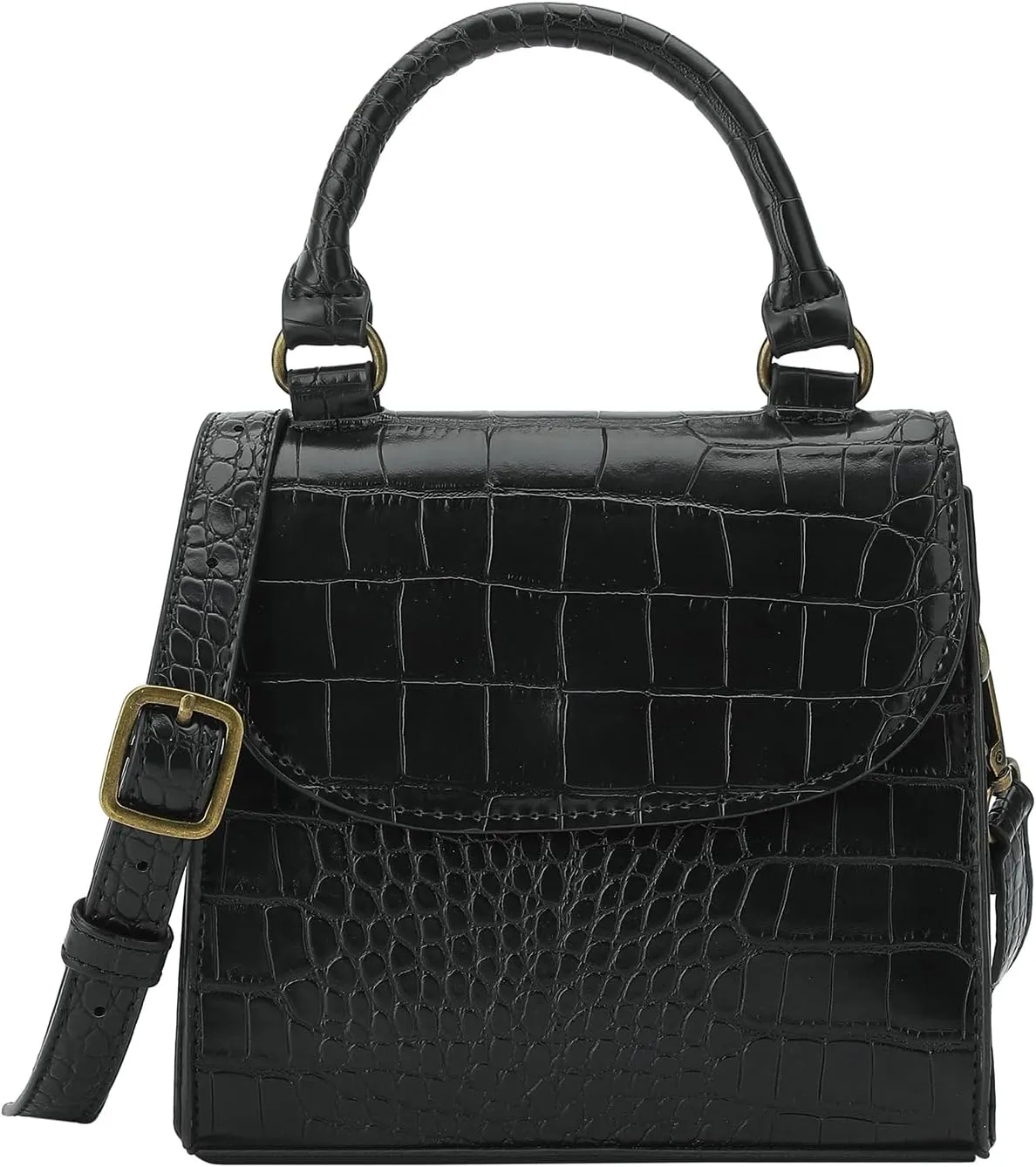 Mini Top Handle Bag for Women Faux Leather Small Crossbody Purse Girls Tote Handbags