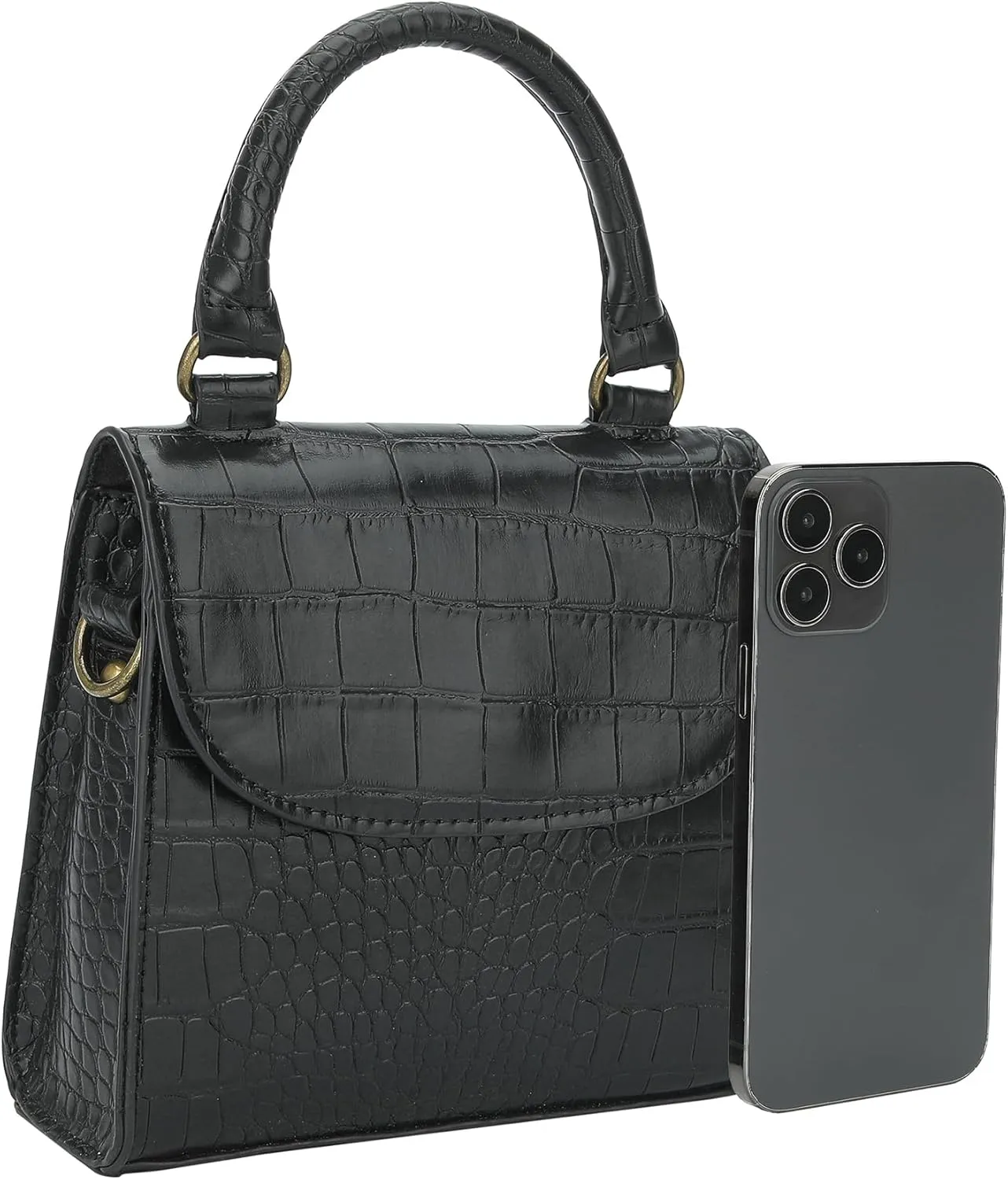 Mini Top Handle Bag for Women Faux Leather Small Crossbody Purse Girls Tote Handbags
