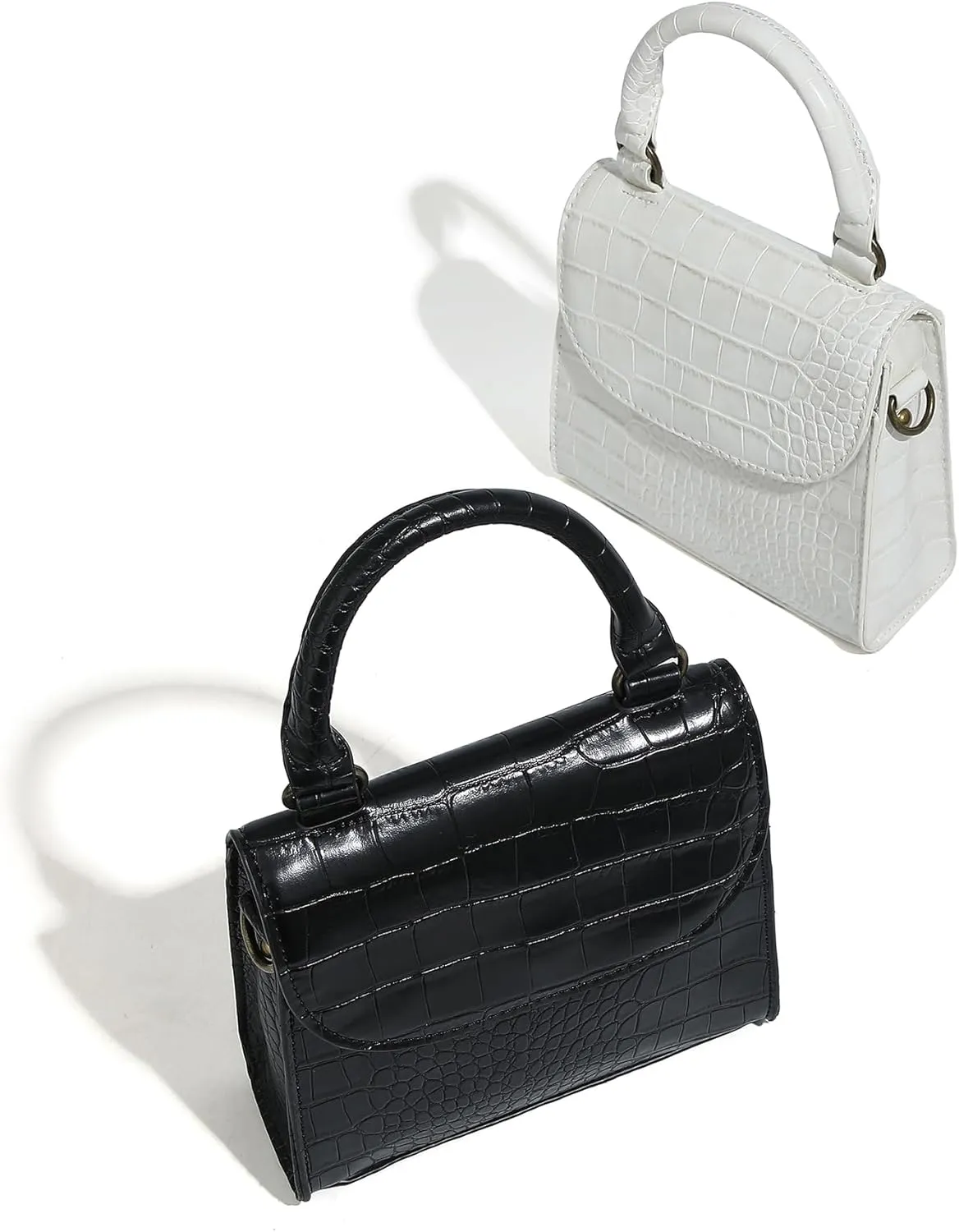 Mini Top Handle Bag for Women Faux Leather Small Crossbody Purse Girls Tote Handbags