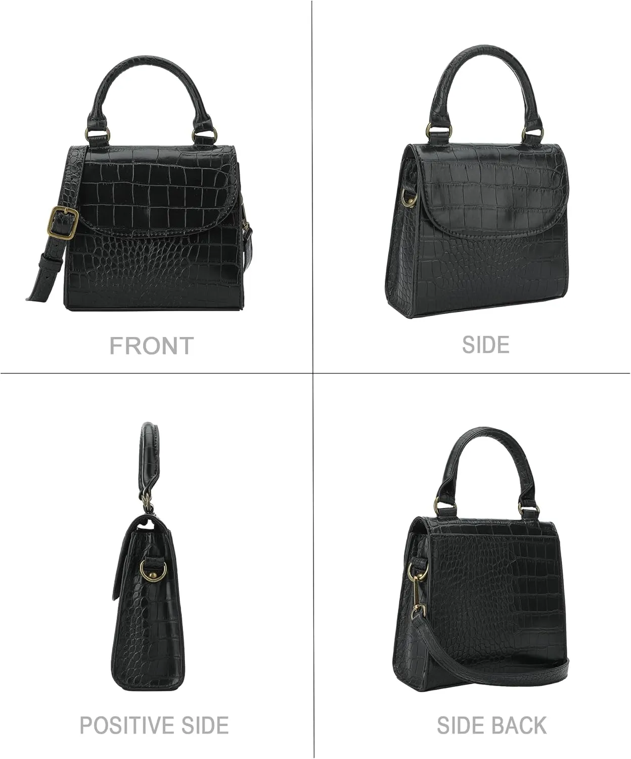 Mini Top Handle Bag for Women Faux Leather Small Crossbody Purse Girls Tote Handbags