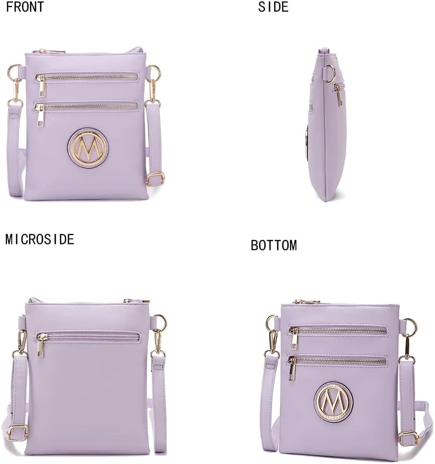MKF Collection Women Crossbody Bag, Trendy Shoulder bag Crossover Purses for Women Sling Bag by Mia K