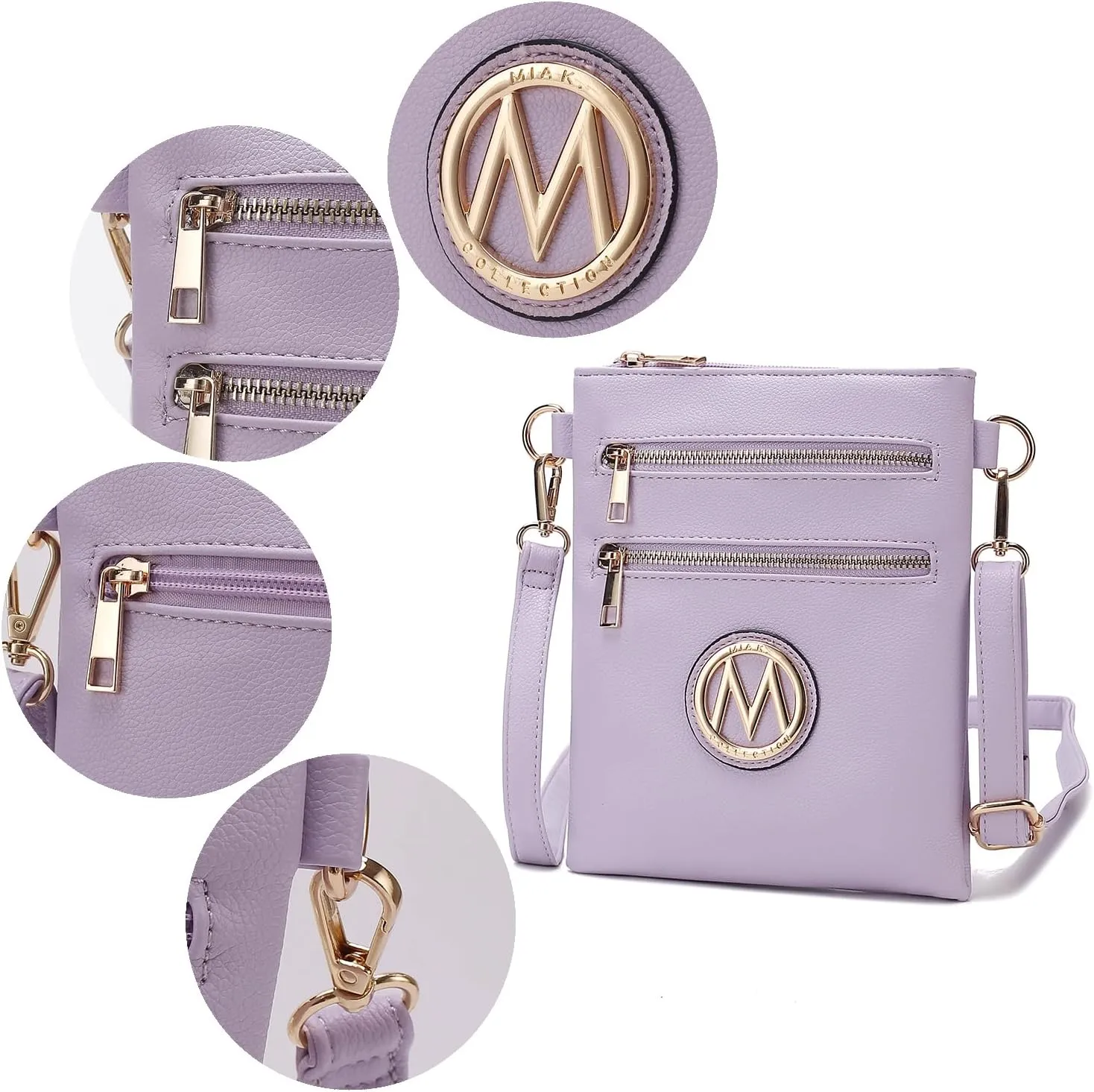 MKF Collection Women Crossbody Bag, Trendy Shoulder bag Crossover Purses for Women Sling Bag by Mia K